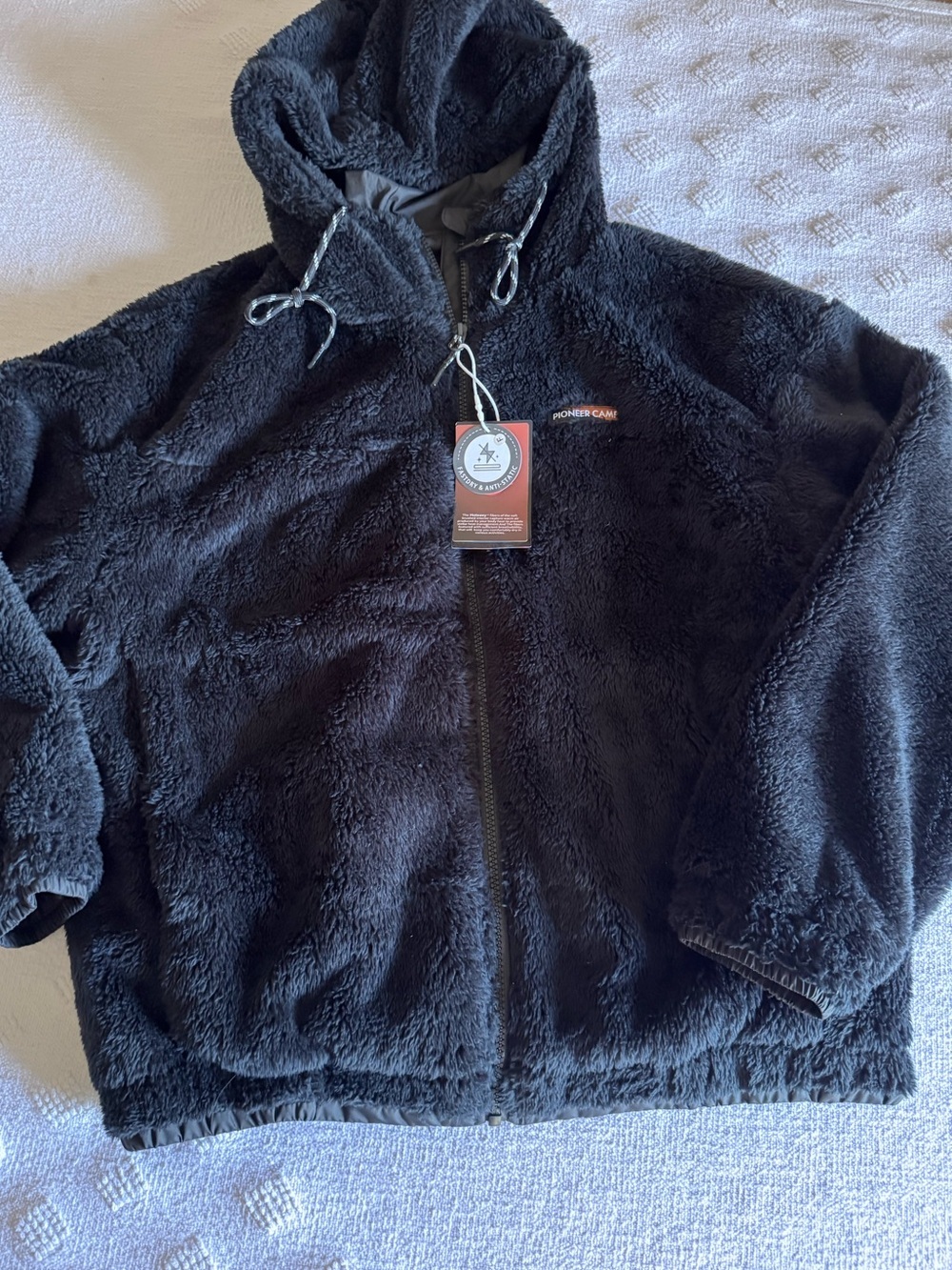 Pioneer Camp Women's Fuzzy Fleece Jacket Lightweight Full Zip Up Sherpa Jacket